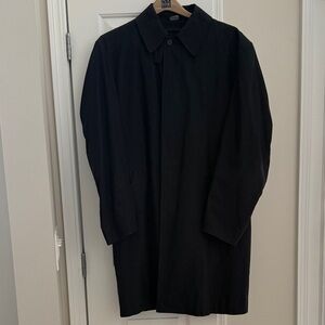 Men's Black Dress Overcoat with removable lining